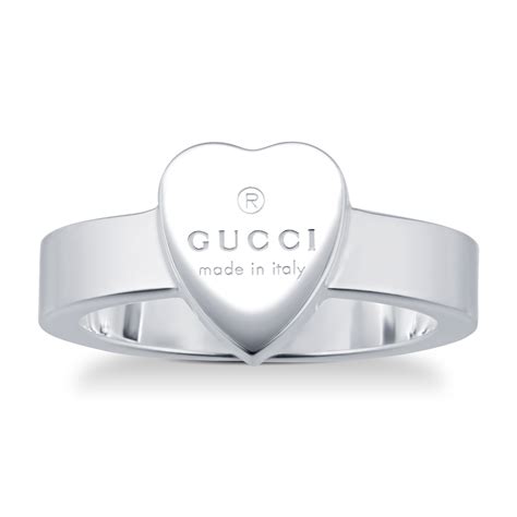 gucci gold heart ring|gucci trademark silver heart ring.